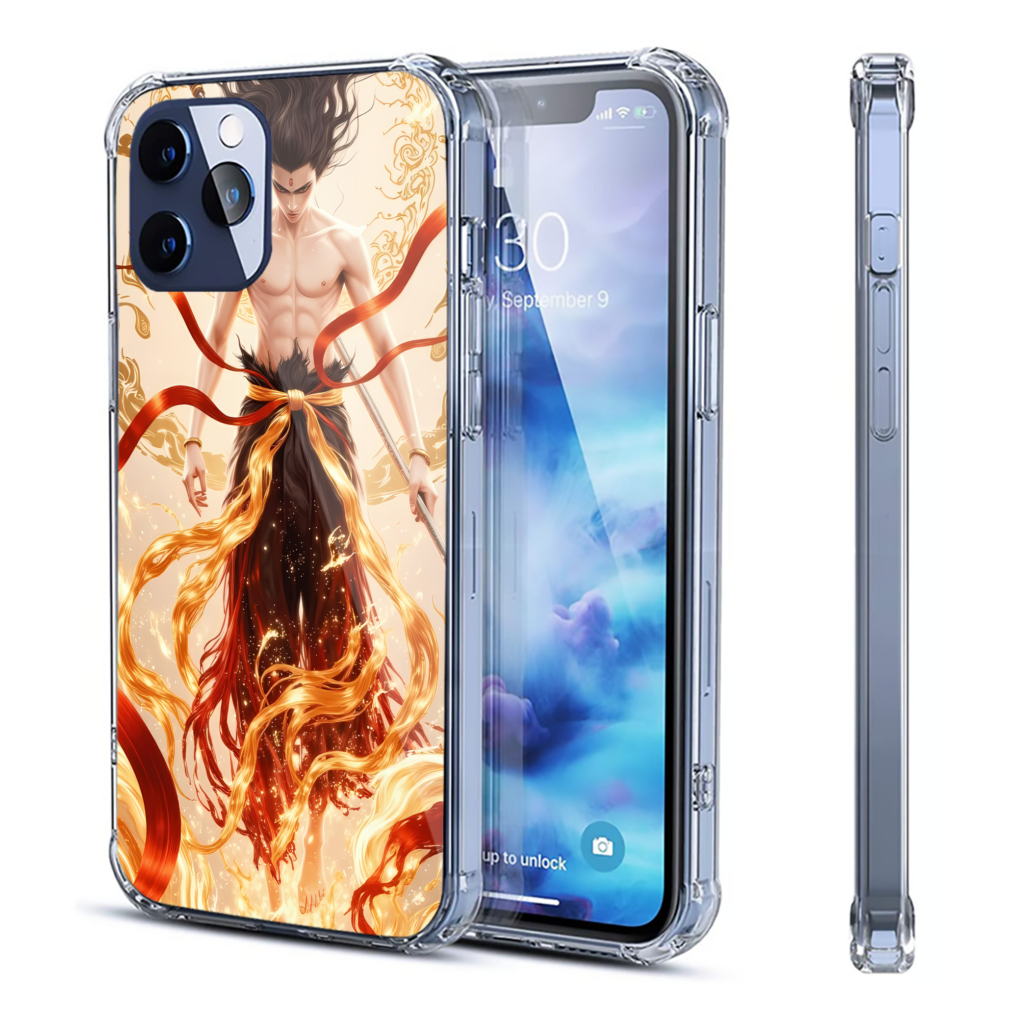 （画像用） Ne Zha 2 ナタ 魔童の大暴れ 【iPhone 12シリーズ対応】透明スマホケース（クリアソフトケース）